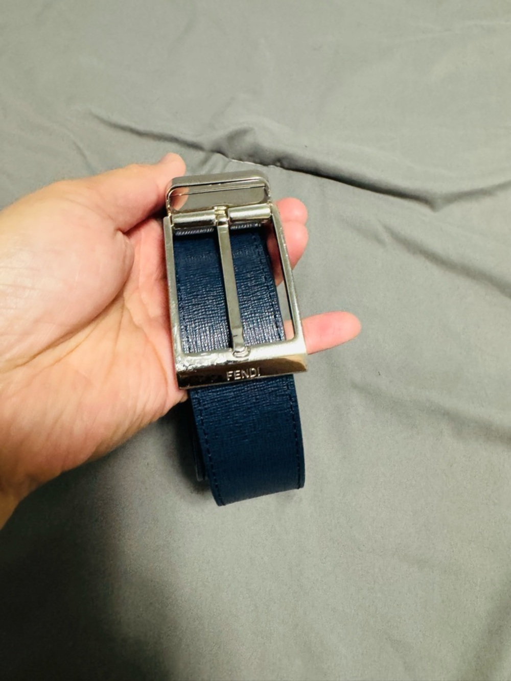 Unisex Fendi Navy/Black reversible belt size 32-34